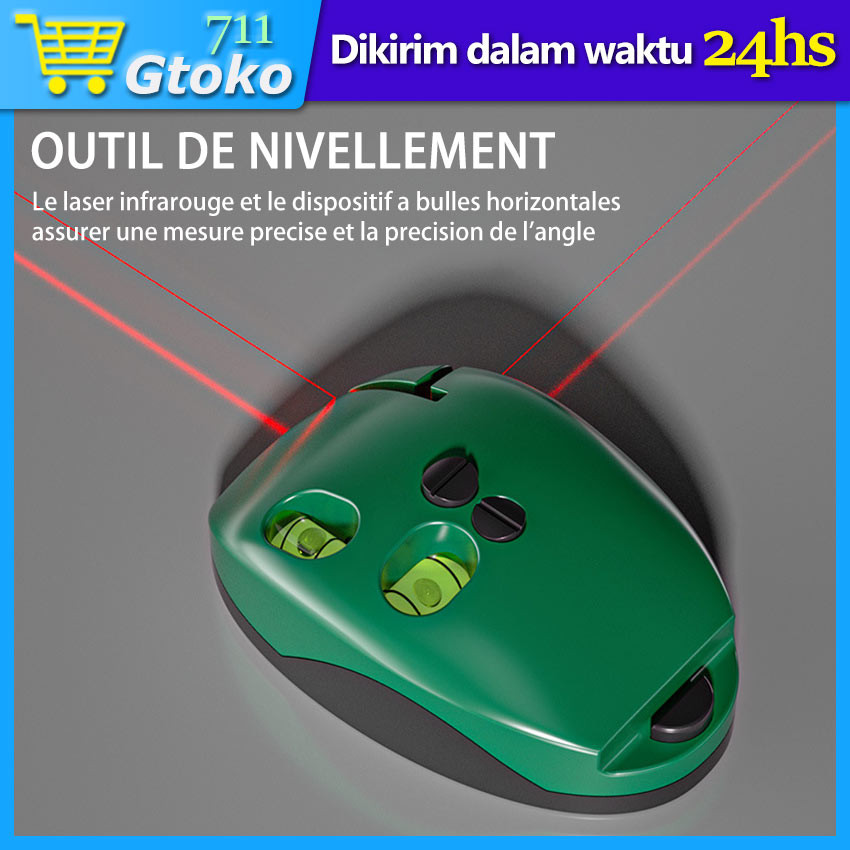 

Waterpass Laser Siku Sudut 90 Derajat Infrared Laser Line Model Mouse Mini Portable Laser Tukang Keramik