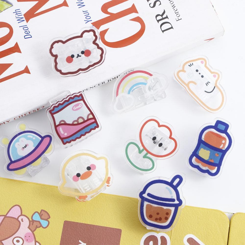 

Small Clips Binder Clip School Stationery Letter Clip Cartoon Paper Clip Binder Clips Snacks Sealing Clip Transparent Clip