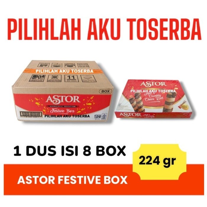 

Astor Coklat FESTIVE BOX 224 gr - ( HARGA 1 DUS )