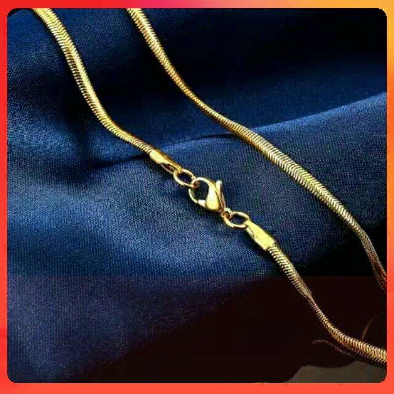 kalung titanium emas