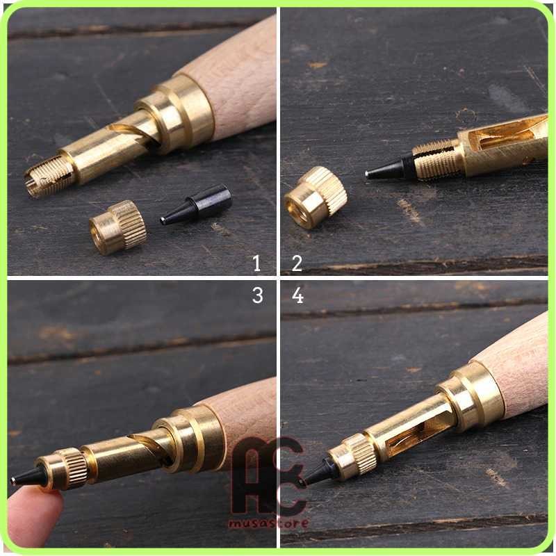 

MIUSIE Alat Pembolong Tali Pinggang Hole Punch 6 Tip 1.5-4mm - MU0179