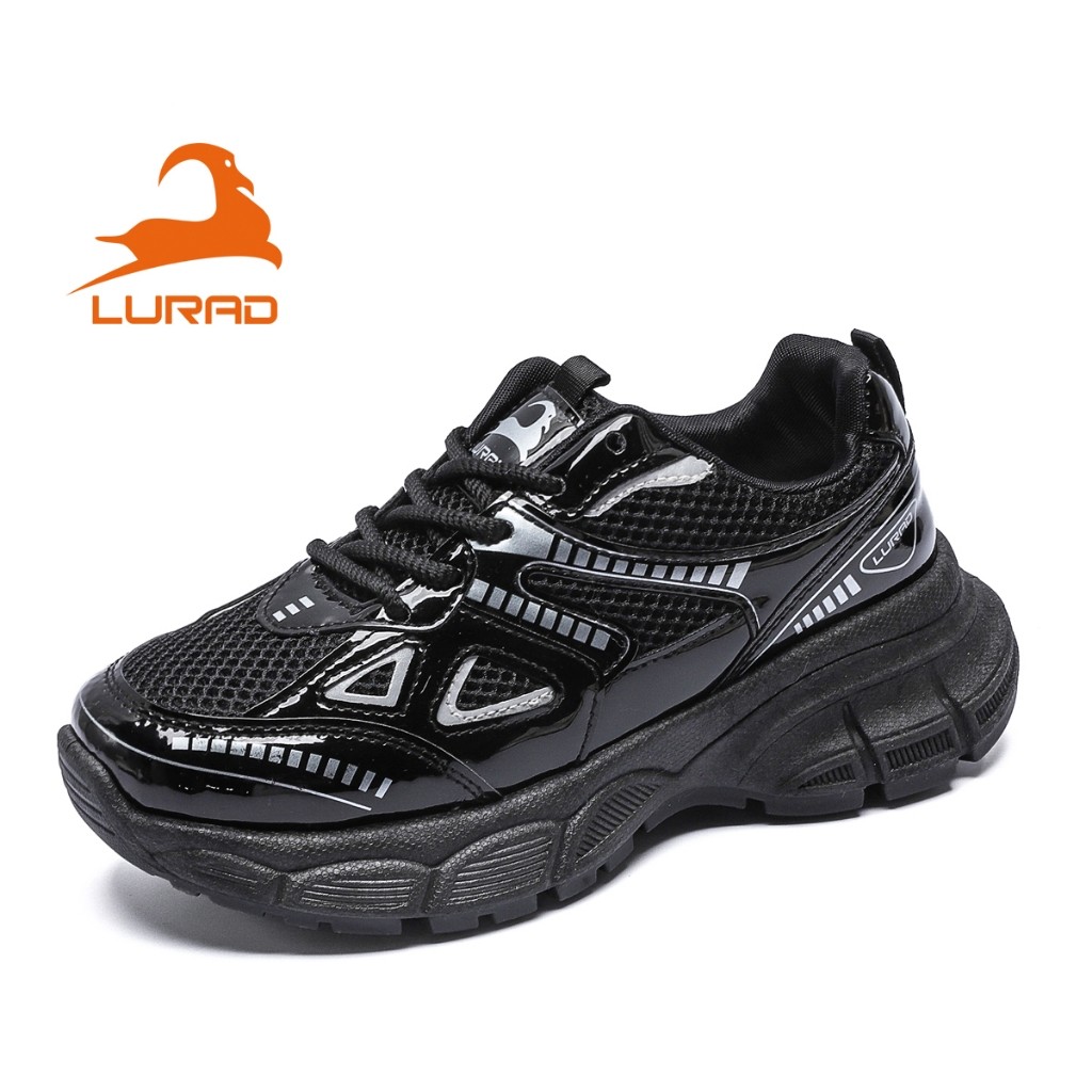 LURAD Sepatu Cewek Sneakers Sepatu Wanita Warna Hitam Sneakers Sekolah Fashionable Sepatu Hangout St