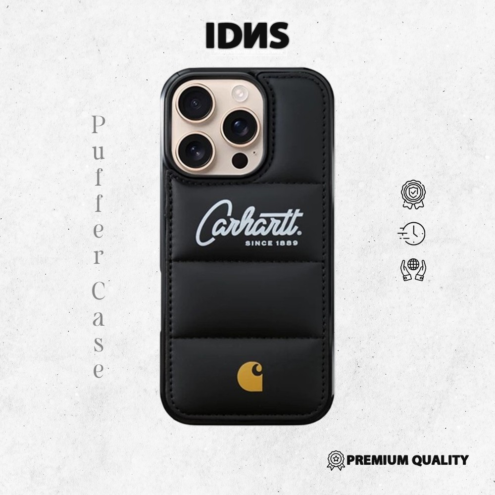 [NEW] IDNS Case Puffer Carhartt 04| Case Bantal hitam | Pillow case Carhartt / Casing Iphone 11 / Ca