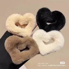 1PCS Hair Clip Jepitan Love Jepitan Rambut Bulu-Bulu Halus Bentuk Love Jedai / Jedai Love Mini 1PCS 