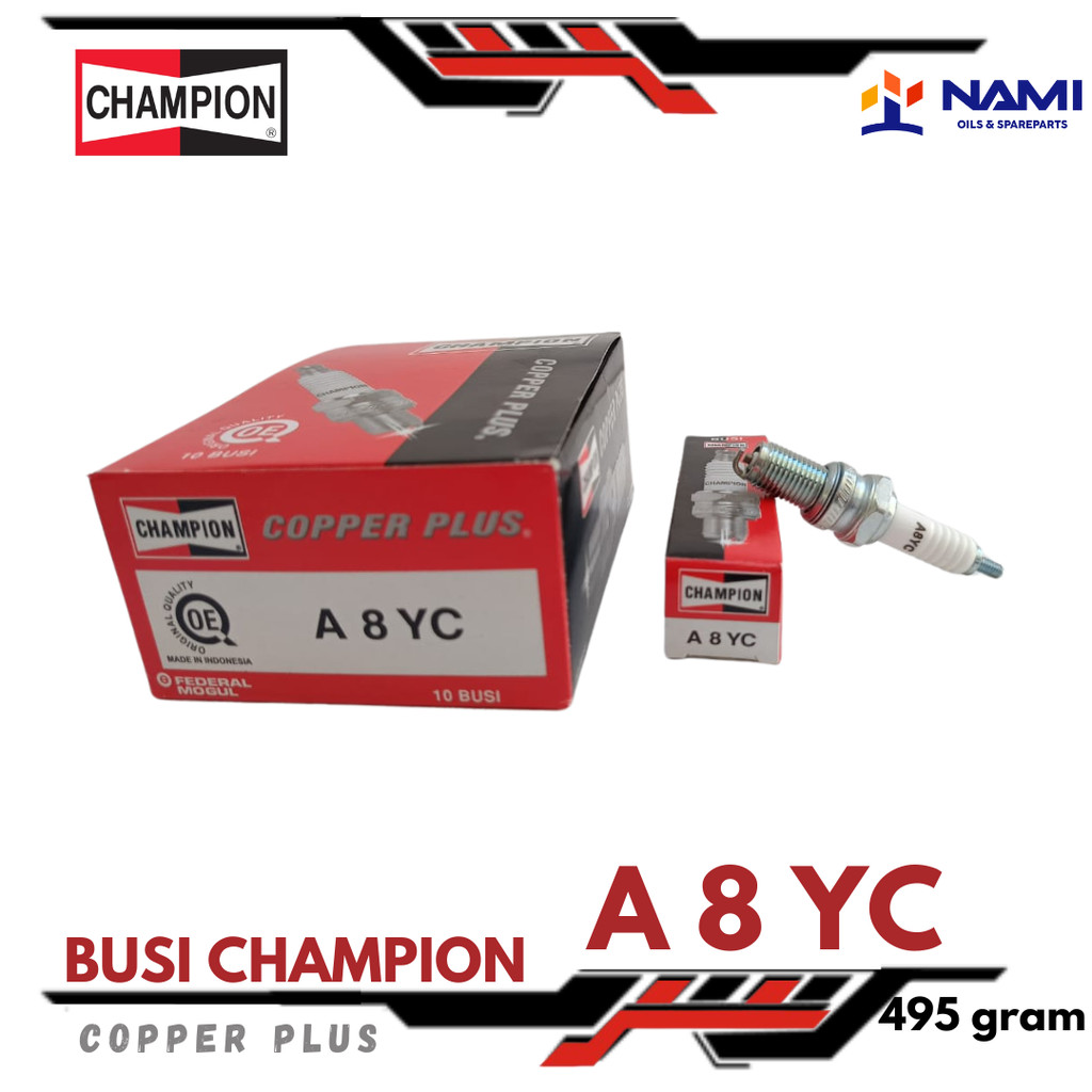 *CHAMPION BUSI A8YC / A 8 YC * untuk Motor HONDA, YAMAHA, SUZUKI