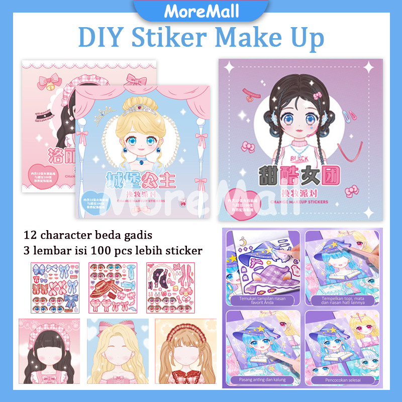 

DIY Make up Stiker / Stiker Rias Model Kartun / Sticker Kartun Change