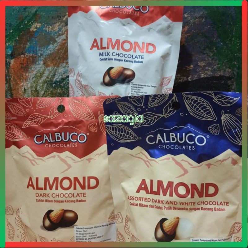

(SG) Calbuco 60gr Coklat Almond Milk Dark Assorted Hitam dan Putih White Chocolate Malaysia