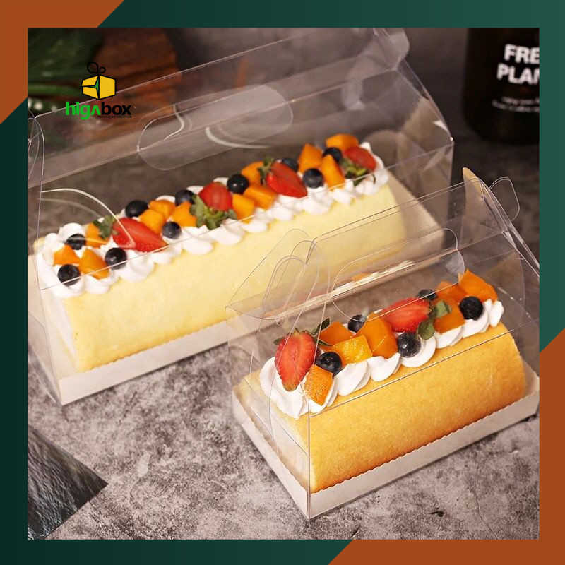 Box Mika transparan / Box kue / Kotak kue transparan / Box Mika Bolu Gulung / Box Mika GABLE / Box M