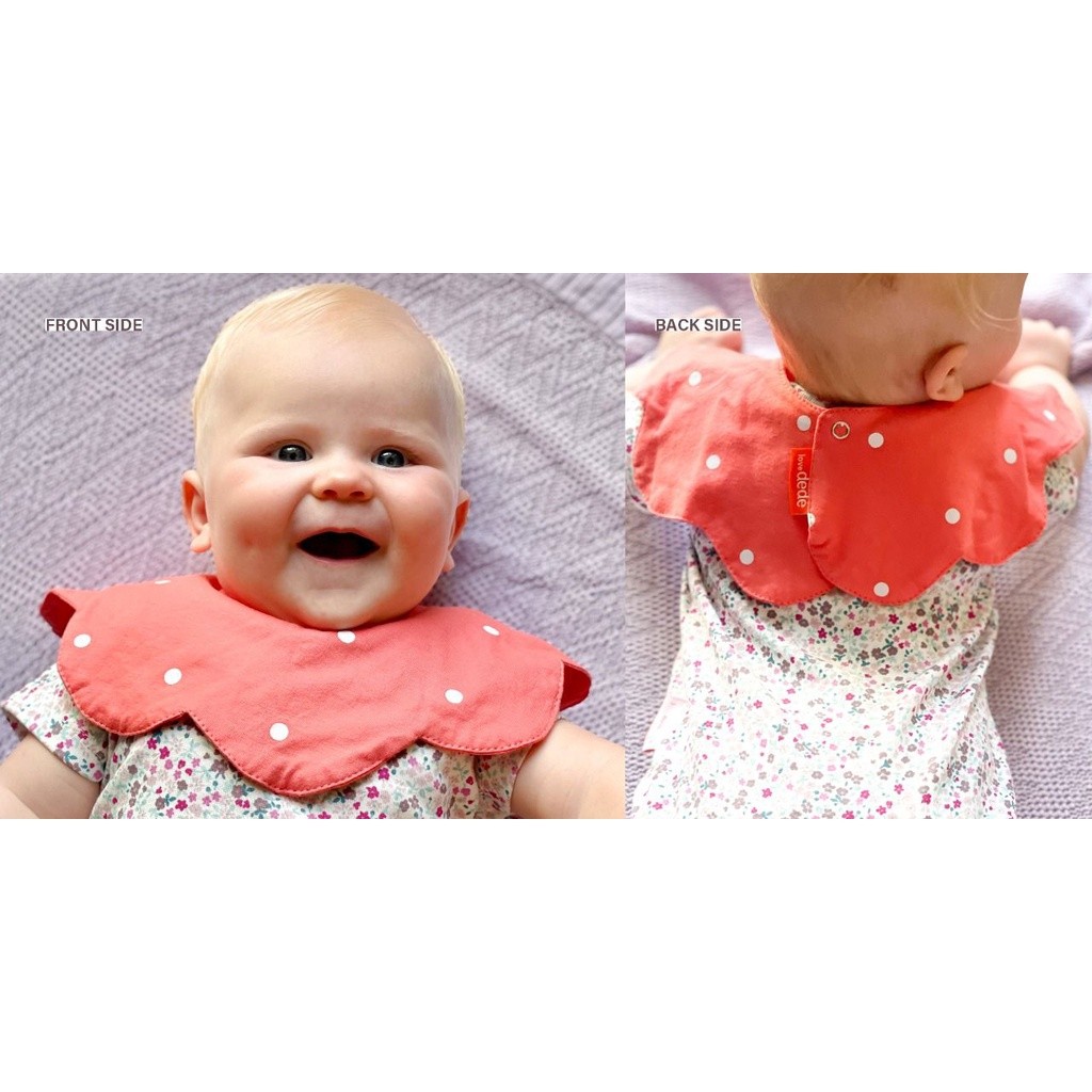 FAGRES_SHOP Lovedede Baby Bib - Bib Motif Bayi - Celemek Motif Bayi Model Flower Topi Perahu Kertas 