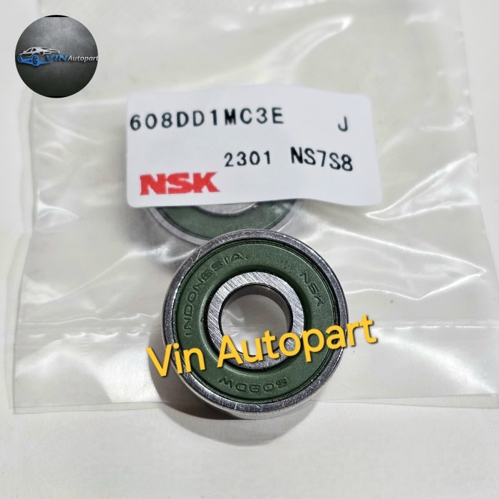 BALL BEARING 608 2RS TUTUP KARET NSK ORIGINAL BARU