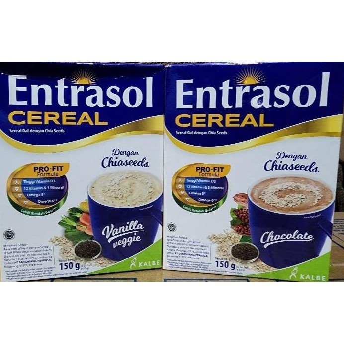 

Entrasol Cereal 150 Gram 2 varian rasa vanila dan coklat