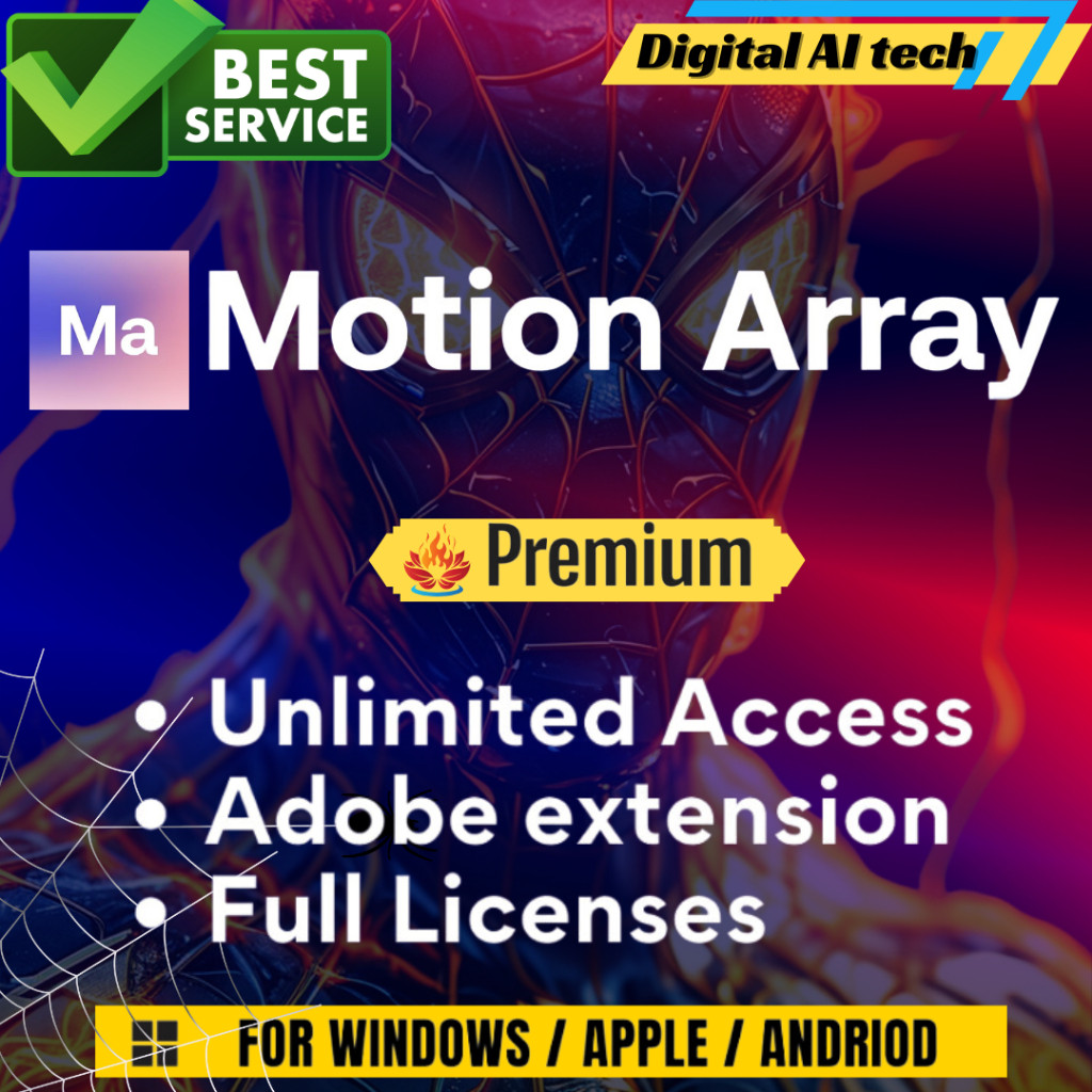 Array Premium [ MONTHLY] Platform Pembuat Film Pembuatan Video Akun Asli Motion Array Premium