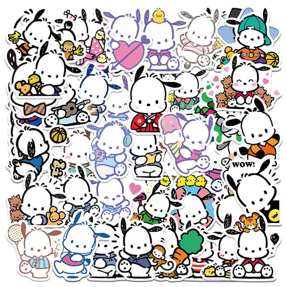 

10/30/50pcs Cute Pochacco Anime Stickers for Kids Cartoon Decal Toy DIY Luggage Stationery Notebooks Kawaii Sanrio Sticker Packs