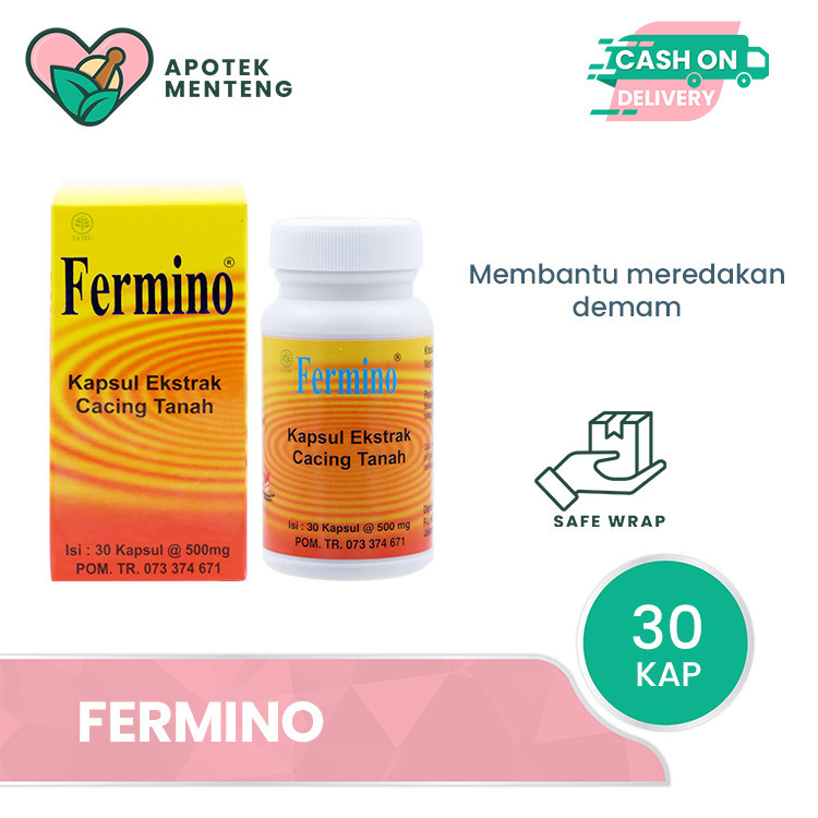 Fermino (Kapsul Ekstrak Cacing Tanah) 30 Kapsul - Obat Demam
