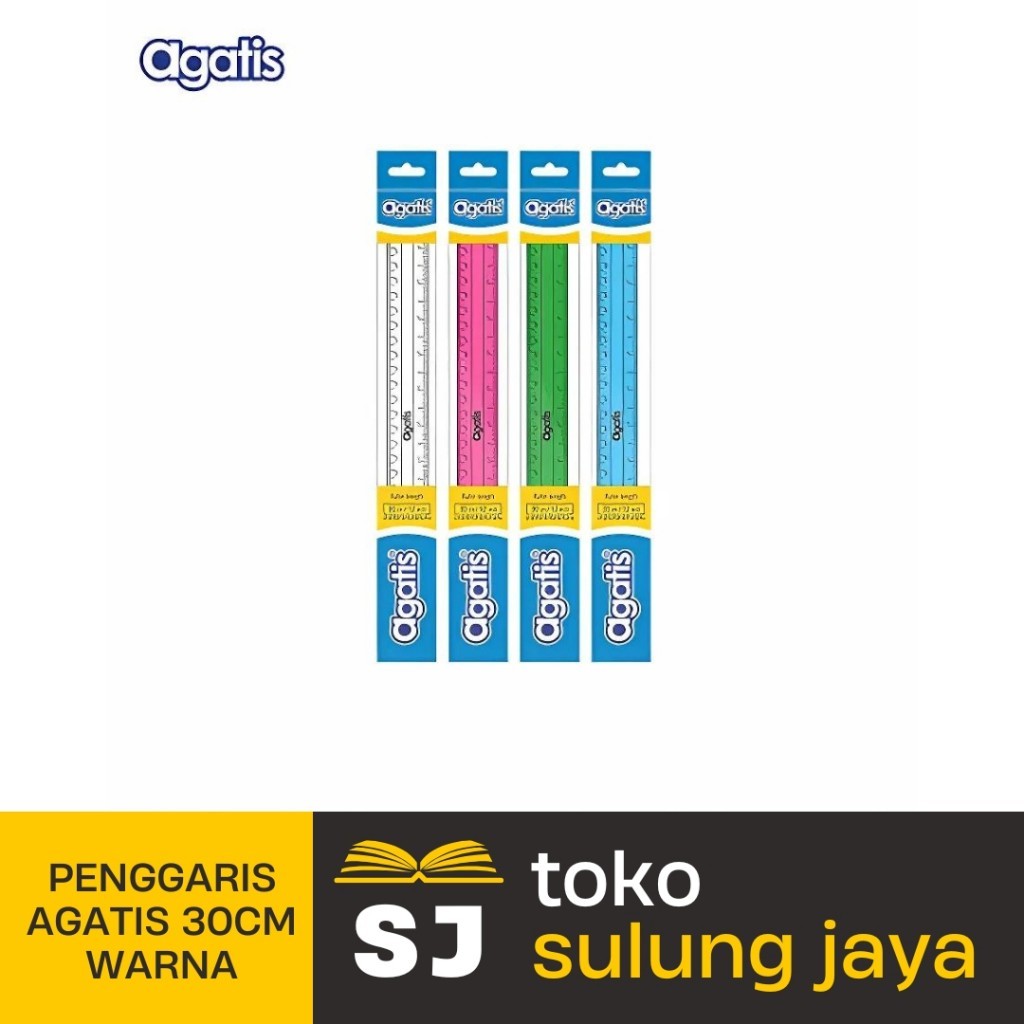 

PENGGARIS AGATIS 30CM WARNA | AGATIS RULLER | PENGGARIS WARNA AGATIS