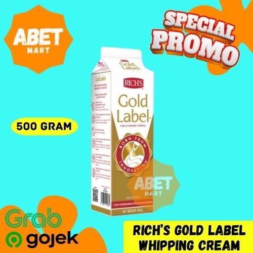 

Rich Gold Whipped Cream Cair 907Gr - 907 Gr Whip Krim Richs Rich’s Kue Topping Roti Pak Pcs Dus Sameday Instan 1Kg 1 Kg