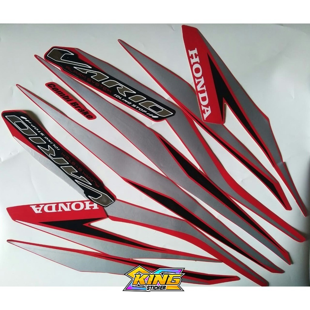 stiker lis body motor honda vario 125 2018 merah