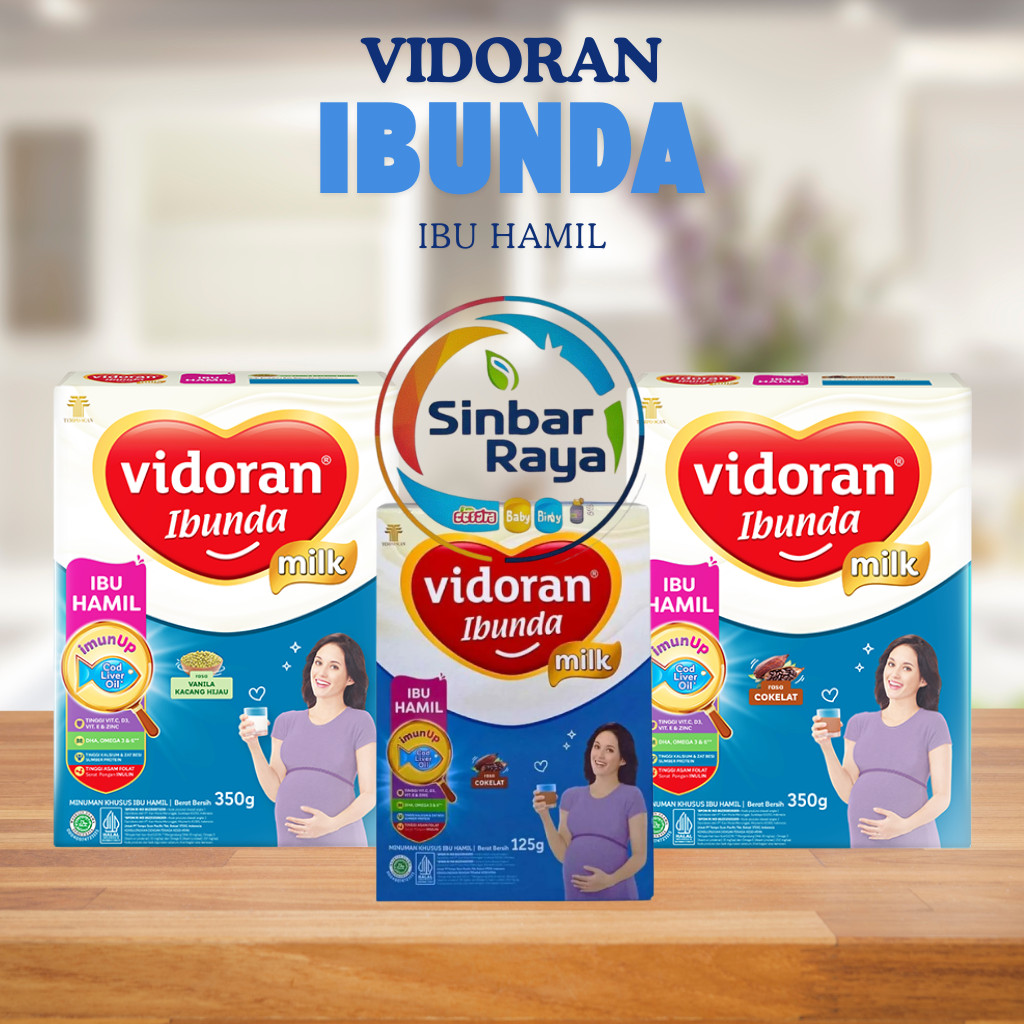 VIDORAN Bunda Susu Ibu Hamil 350gr Denga Varian Rasa Coklat Kacang Hijau Nutriplex
