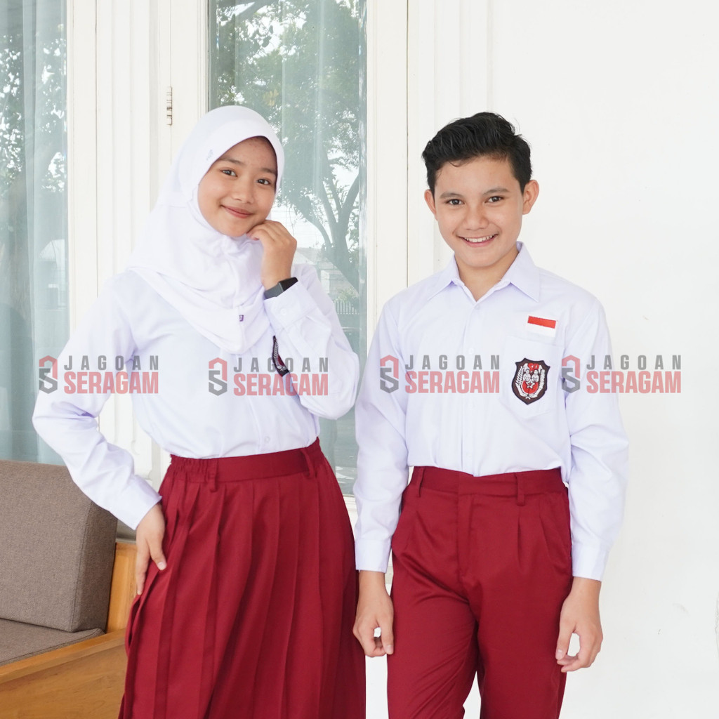 

JAGOAN SERAGAM Kemeja Putih SD Panjang Seragam Sekolah SD Lengan Tangan Panjang Perempuan Laki Laki