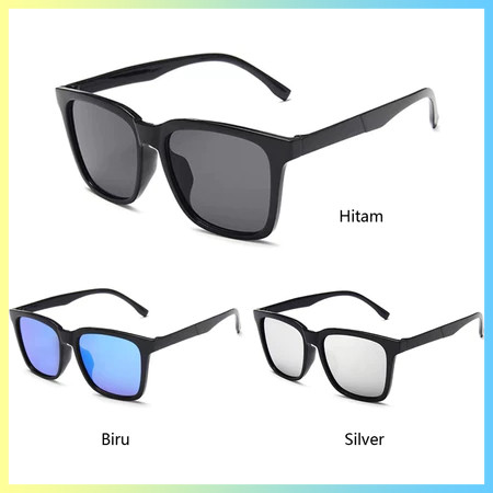 Kacamata Anti UV Kacamata Hitam Pria Kotak Kacamata Pria Fashion Kacamata Sunglasses Anti UV Import