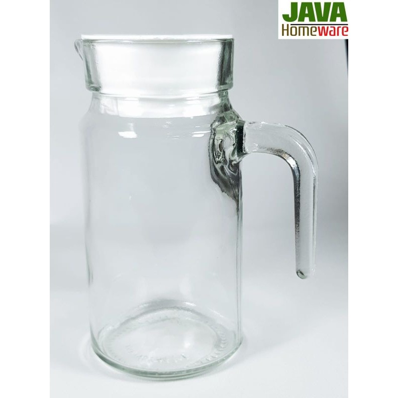 TEKO WATER JUG KACA | JUG KACA DENGAN TUTUP| PITCHER KACA VIOLA / SAPHIRE | TEMPAT MINUM KACA