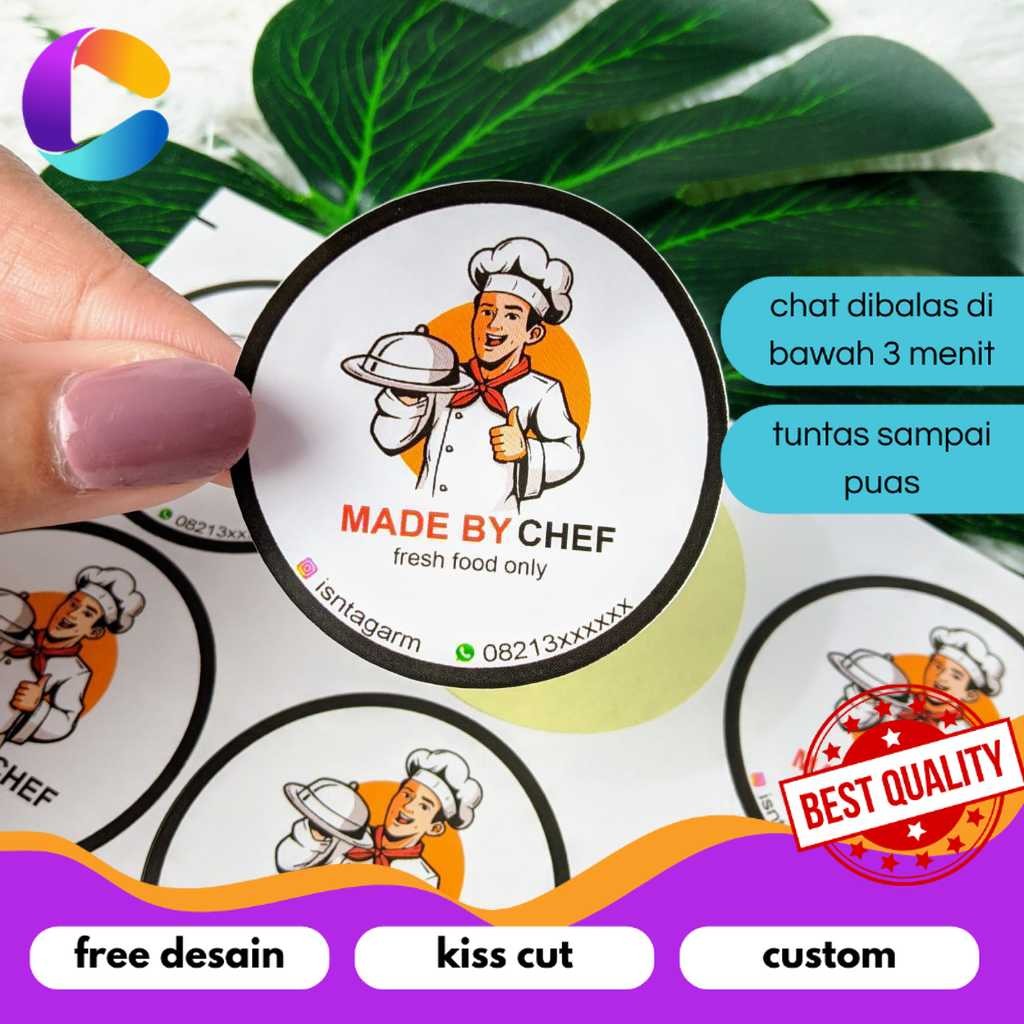 

Cetak INC SBC 2-7 Cetak Stiker Bulat Label Olshop Custom Sticker Logo Makanan Print