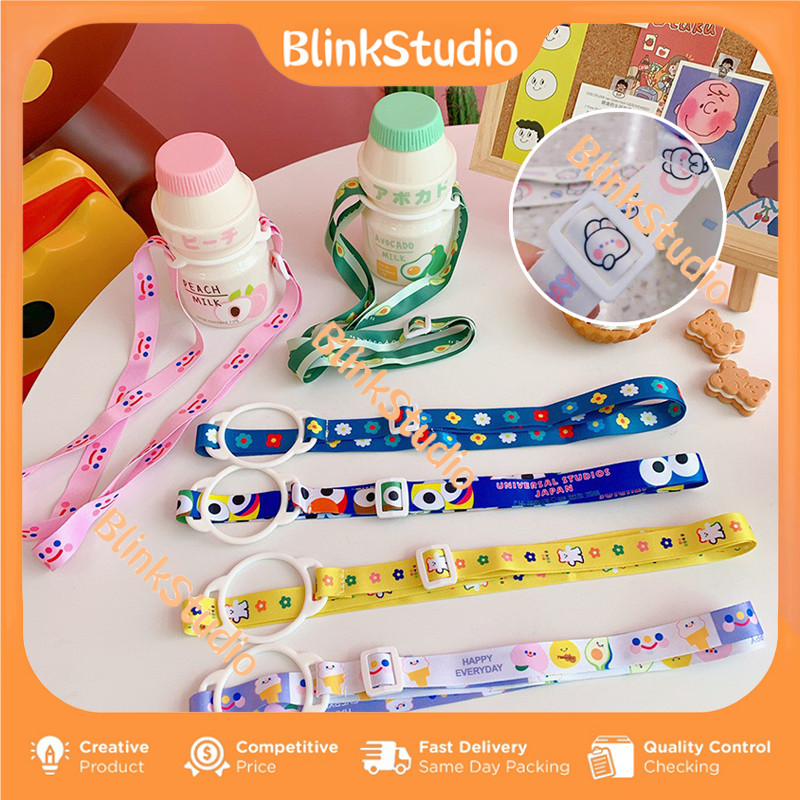Tali Botol Minum / Gantungan Selempang Strap Botol Universal Motif Lucu / Tali Botol Anak