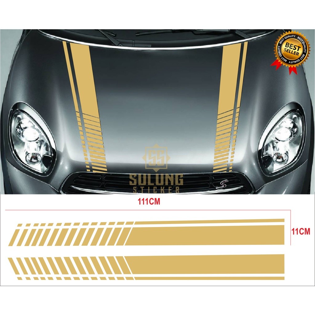 NewStiker Aksesoris Mobil Cutting Sticker Variasi Lis kap Mesinpremium