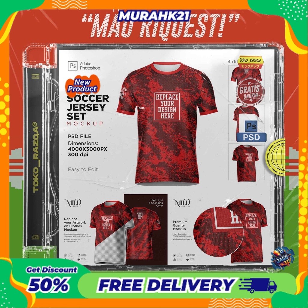 Short Sleeve Jersey Set Mockup ◖MOCKUP◗ NEW MOCKUP