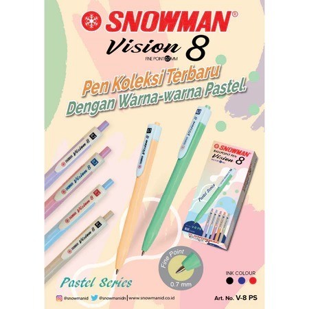 

Ballpoint Snowman V - 8 Pastel V-8 PS / PCS - MURMER