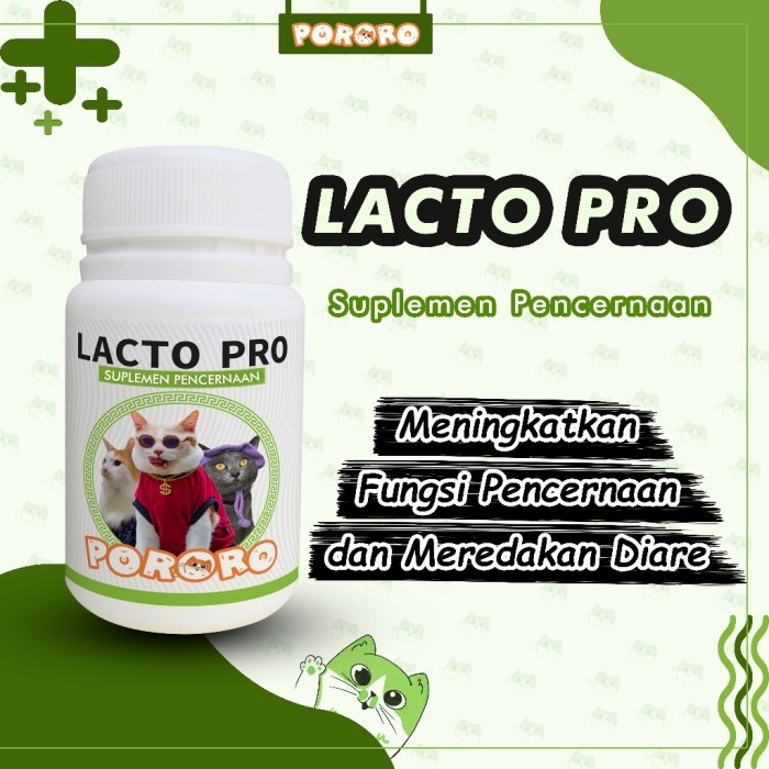 PORORO Vitamin Suplemen Pencernaan Kucing Lacto Pro 50 Capsules