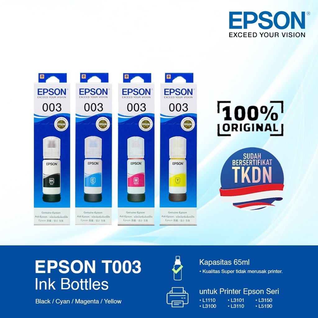 [TERLARIS] Tinta Printer Epson 003 | Tinta Epson 003 Original