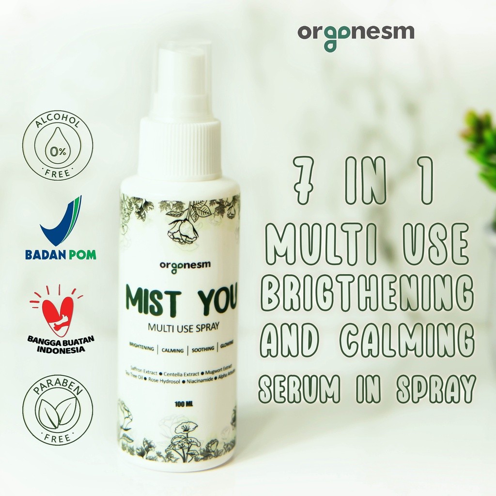 [BPOM] MIST YOU Face Mist Safron Multi Use Face Spray Original Organesm Face Mist UNISEX