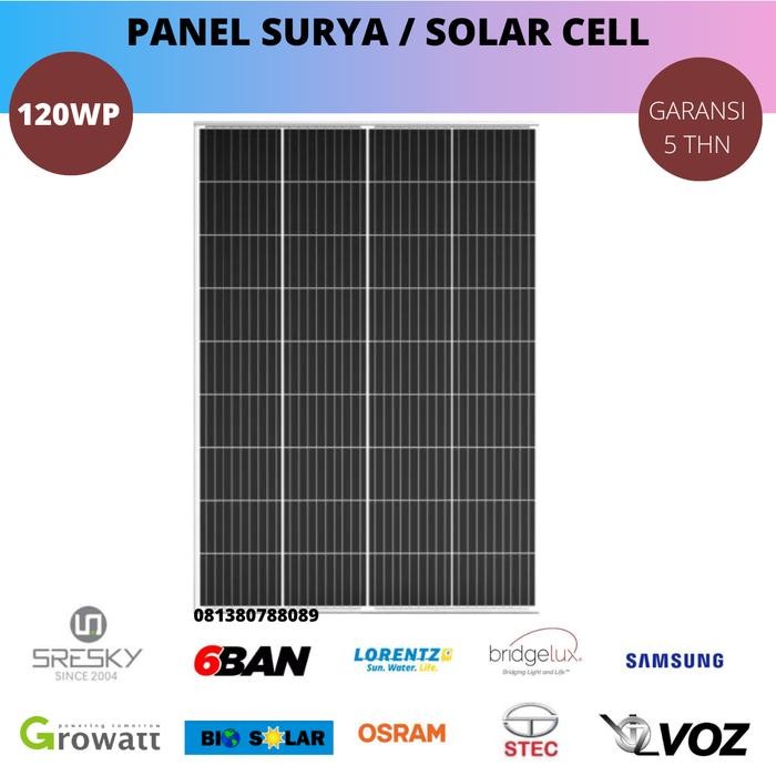 Solar Panel 120Wp Polycrystalline/Panel Surya 120Wp Polycrystalline
