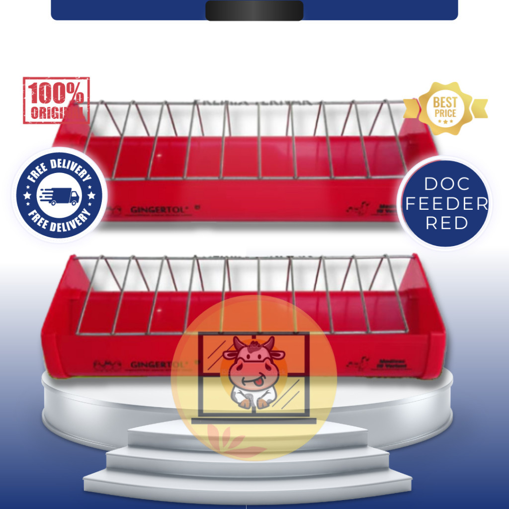 DOC FEEDER MERAH KECIL - TEMPAT RANSUM DOC KECIL MEDION - Tempat Pakan Makan Ayam DOC