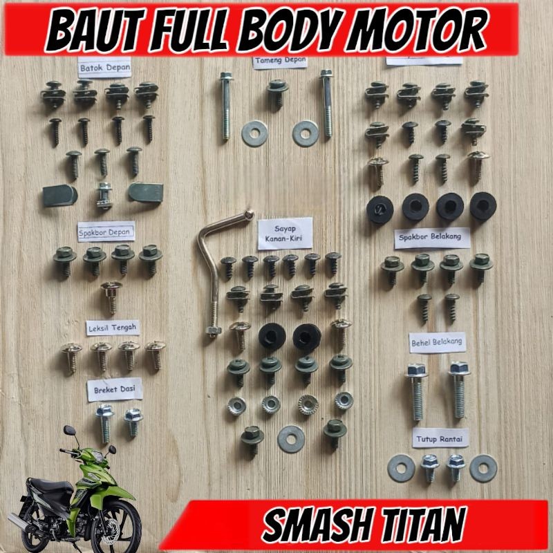 COD Baut Full Set Cover Body Suzuki Smash Titan FW 110 / Baut Full Body Suzuki Smash Titan FW 110