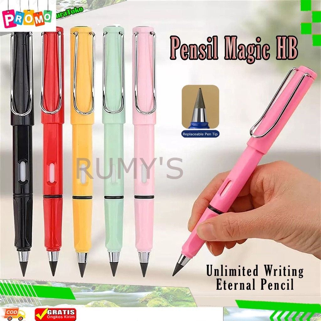 

(RUMY'S) PENSIL / REFILL PENCIL 1 Pcs Isi Ulang / Pensil Magic HB Warna Warni Macaron Unlimited Tanpa Rautan Awet Tidak Bisa Habis Eternal Tidak Perlu Diraut