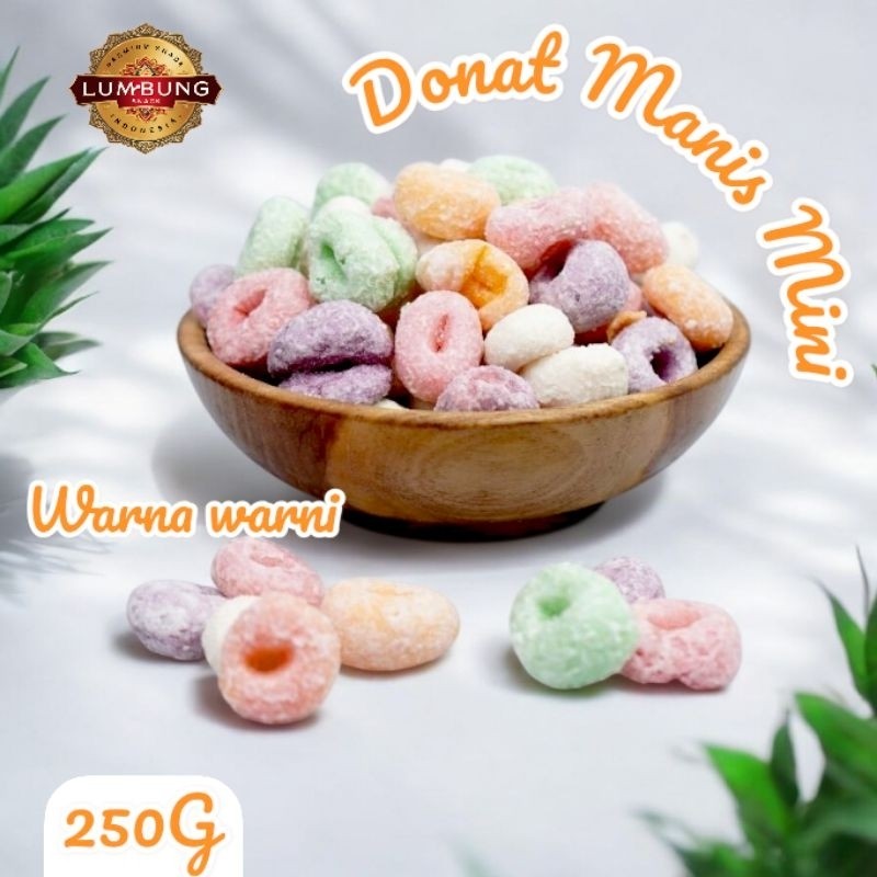 

Camilan Snack Donat Manis Mini 250G Warna Warni