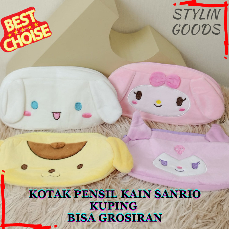 

BISA COD - [ dfs ] KOTAK PENSIL KAIN MODEL KARTUN SANRIO KUPING CINAMOROLL MY MELODY POMPOMPURIN KUROMI / PLUSHIE BONEKA BULU TEMPAT PENSIL TEPAK KAIN BAHAN BELUDRU BULU SUEDE TERMURAH COD Yks-6