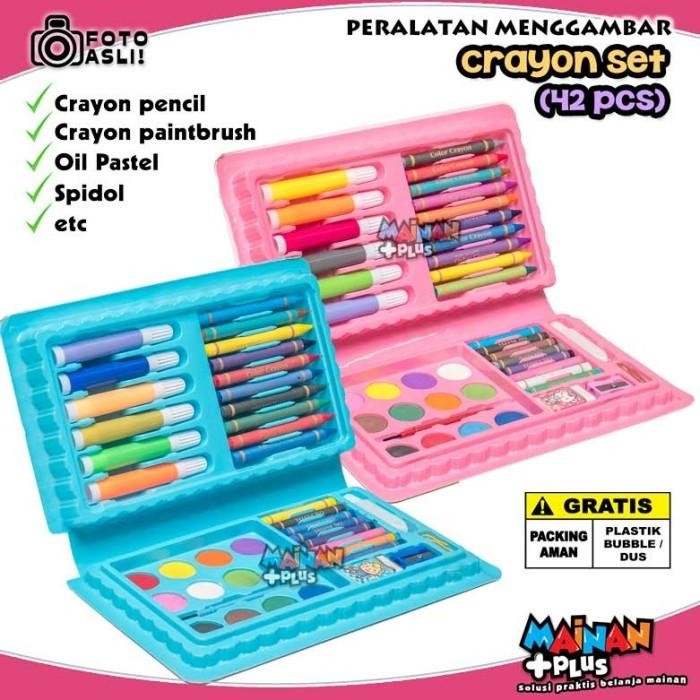 

Crayon Warna Set 42 Pcs Krayon Mewarnai Anak 42 Pcs Pensil Warna Alat Menggambar Anak Anak