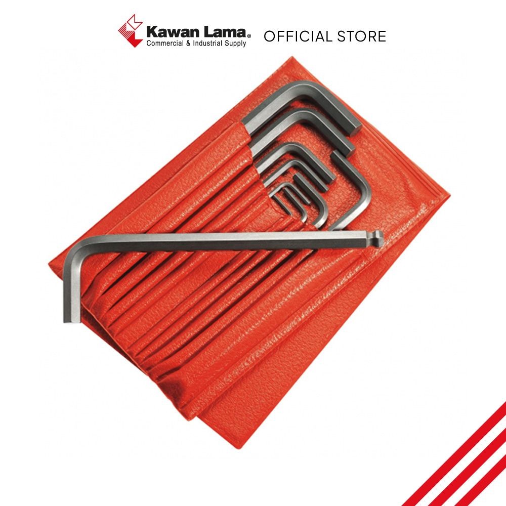 KLS Facom Set 12 Pcs Kunci L Hex 83H.Jl12 Hexagonal Wrench Hex Key L L-Shaped Wrench Kunci Sudut Hex