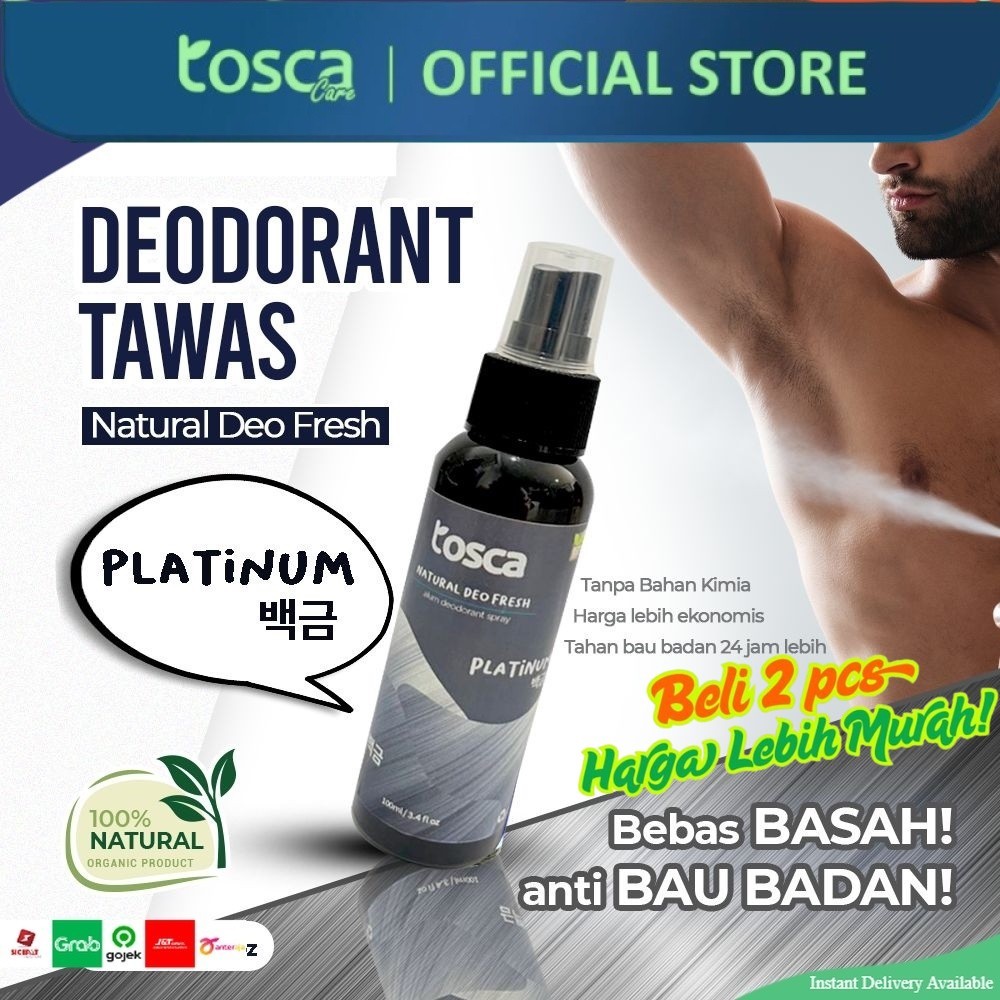 Deodorant Tawas Spray Khusus Pria 100ml - Deodoran Tawas Cair Ampuh Mencegah Bau Ketiak dan Badan No