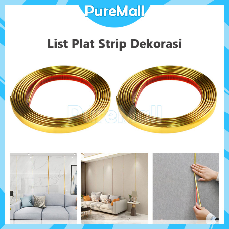5m List Plat Strip Mirror / List Plat Strip Mirror Gold List Plat Strip Hairline