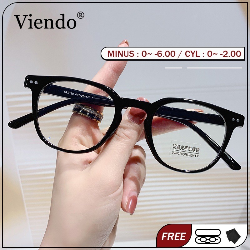 Viendo Kacamata Minus Photocromic Anti Radiasi Blueray Wanita Pria Cowok Terbaru Korea Gaya Frame ka