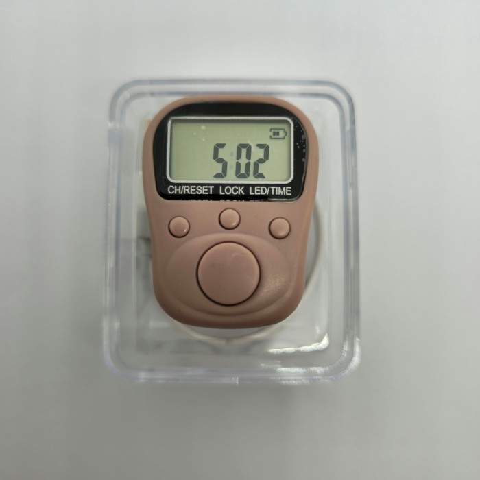 Tasbih Digital LED Tasbih Rechargeable Tally 6 Digit dan 5 Channel - Putih