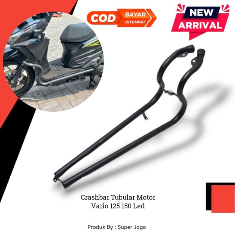 Crashbar Tubular Vario 125 150 LED OLD 2015-2017 Plus Dudukan Lampu Tembak