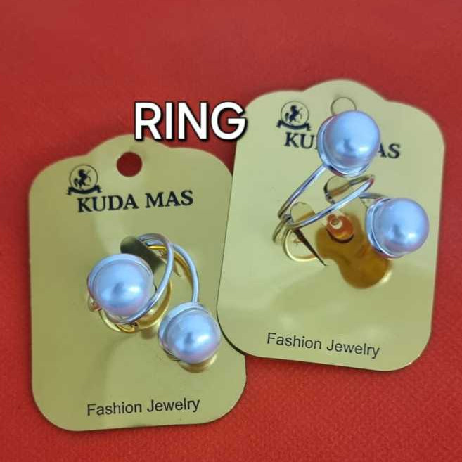 Ring Hijab Motif Mutiara Lilit Kolong - Ring Kerudung Motif Mutiara Lilit Kolong - Ring Jilbab Motif