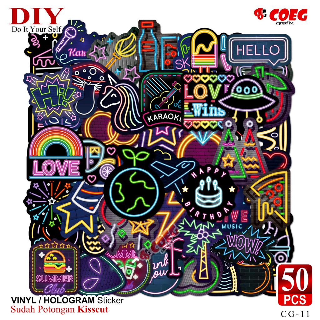 

Sticker Pack Neon Light Cartoon Graffiti Isi 50 Pcs (Sudah Dipotong) – Vinyl Hologram Tahan Air, Cocok untuk Laptop, Helm, Kulkas, dll – Code CG-11