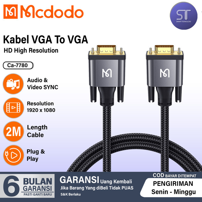 Terbaru Kabel HDMI Ke HDMI, HDMI Ke VGA, VGA Ke VGA Ultra HD 4K 8K Audio Video - VGA TO VGA 2M