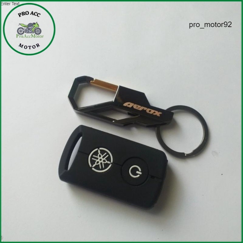 Gantungan kunci motor logo yamaha aerox + cover silikon remote smart key keren